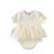 Baby Summer Dress Female Baby Princess Style Half Sleeve Wrap Fat Dress 0-1 Year Old Full Moon Newborn One Year Old Dress