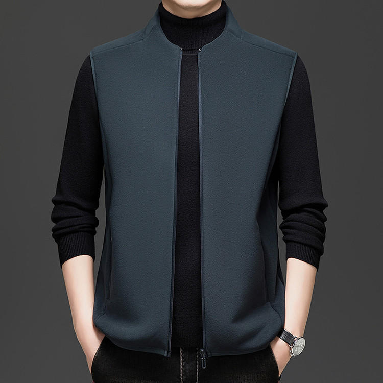 Fleece-Lined Thickened Zippered Vest for Middle-Aged and Elderly Men, Autumn and Winter Casual Fleece Jacket Vest for Dad Fleece-Lined Thickened Zippered Vest for Middle-Aged and Elderly Men, Autumn and Winter Casual Fleece Jacket Vest for Dad