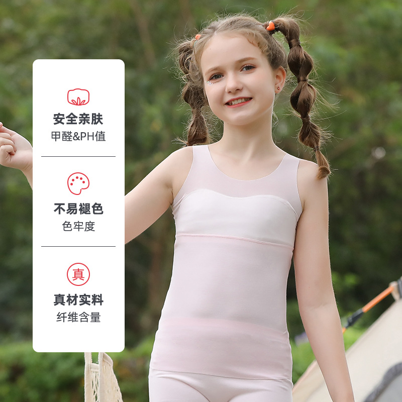 Ropa interior modal para niñas de primaria, chalecos para niñas, sujetadores para niñas mayores, estilo top de primera etapa.