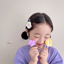新款韩风手缝立体亮片花朵儿童BB夹宝宝发夹边夹刘海夹