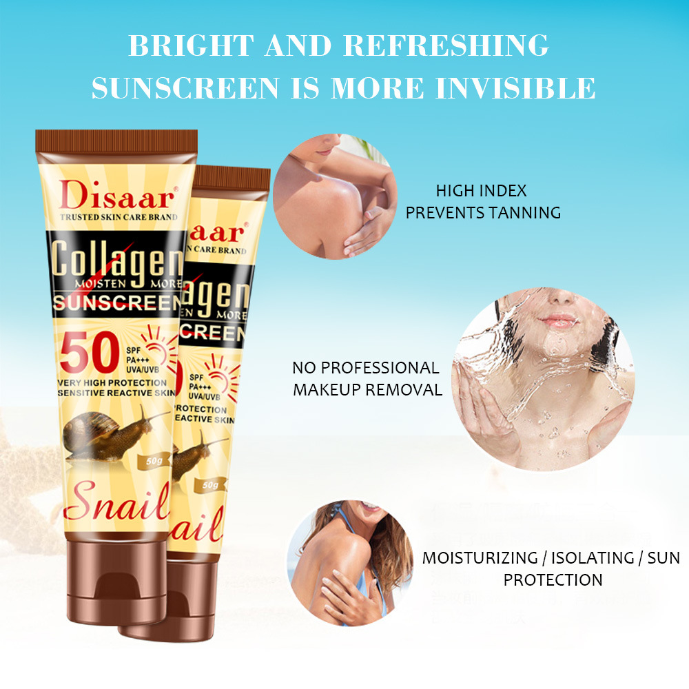 Disaar Bone Collagen Creme für Männer und Frauen, UV-Schutz, schwarz und feuchtigkeitsspendend, 50 g, Sonnenschutz_voghion.com