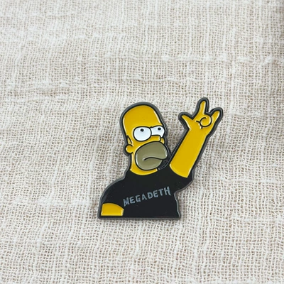 Metal Band Megadeth Rock Fun Trendy Cartoon Metal Badge Brooch Accessory (Yaxa sancaqları) - d09-03-c04e-35-3-1