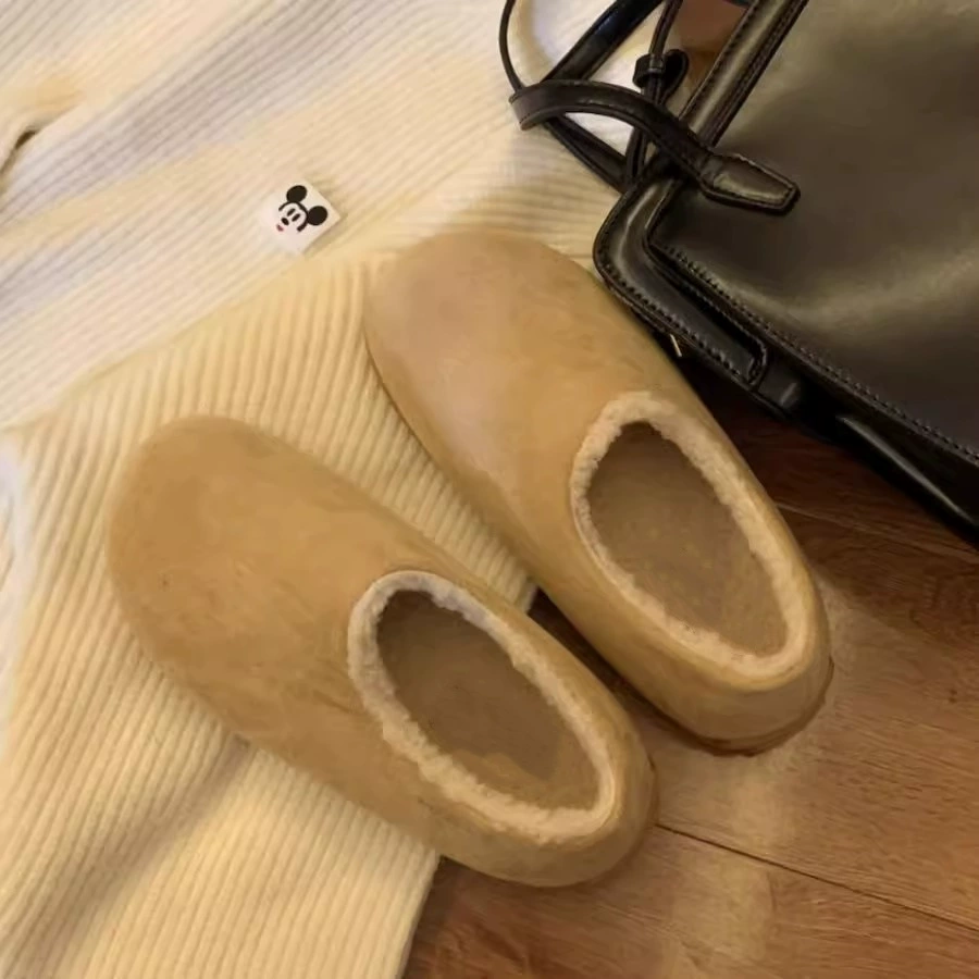 Осенние и зимние новые тапочки Muler на фабрике Sangpo женщины носят Baotou 2024 сети красный Muler нишевые дизайнерские тапочки