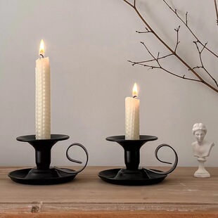 Cross-border Iron Candlestick Handheld Candlestick Holder Home Decoration Ornaments