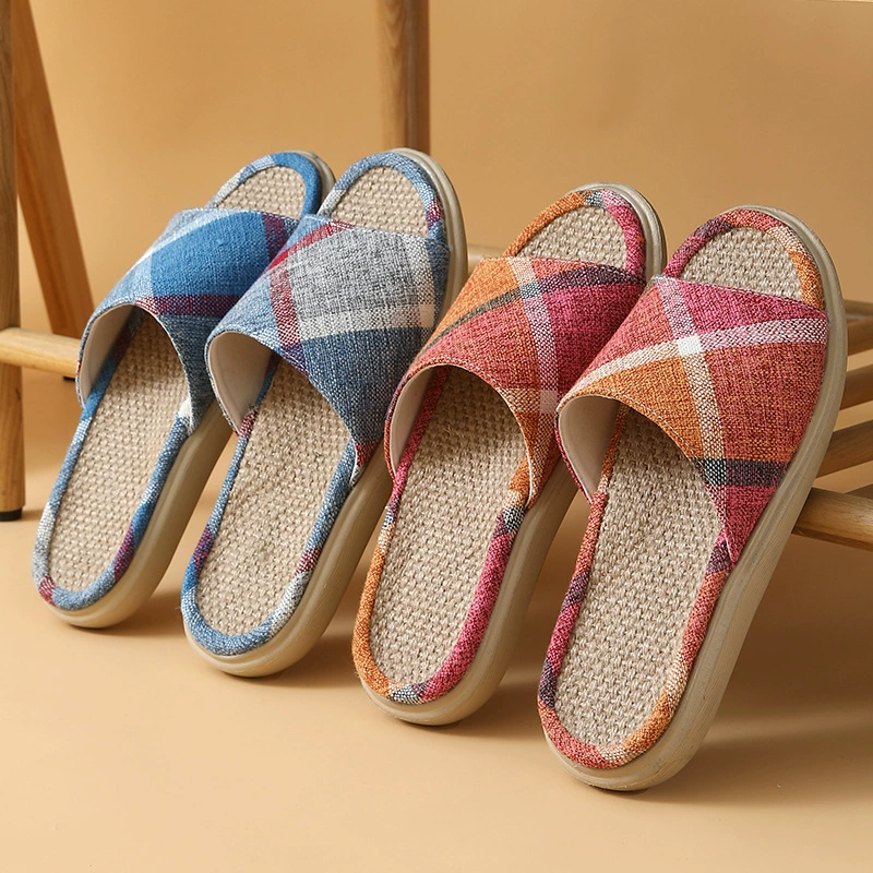 Нескользящие тапочки Отель Отель Гостевой дом Гостевой дом Льняная подошва прочная и удобная пара тапочки