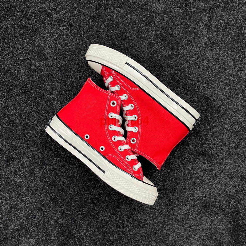 Auténticos zapatos de hombre Meiqi Converse aj 1970s zapatos de mujer zapatos de lona zapatos altos cremosos azules vulcanizados originales puros image 13