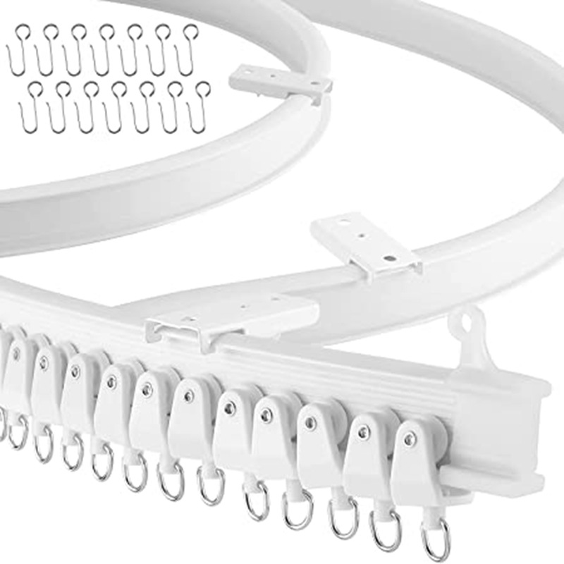 Transfronterizo al por menor cortina Aleación de plástico pista 3 M traje cortina curva carril accesorios flexible diapositiva