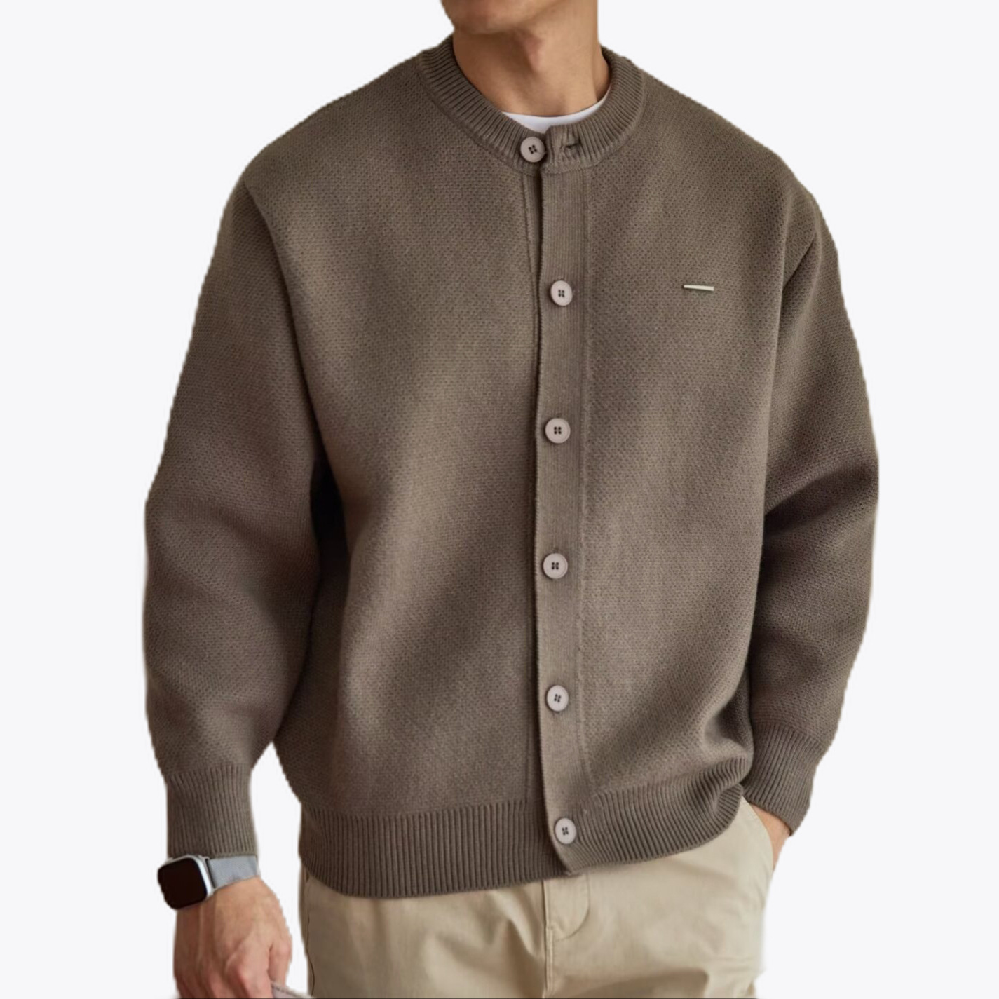 Explosiones transfronterizas de tamaño europeo suéter de jersey de gran tamaño cardigán chaqueta de color sólido fábrica de negocios al por mayor