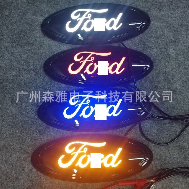 Suitable for Ford F-150 Grille Emblem Tail Emblem Adventure Grille Crystal Emblem 9inch Car Emblem Light
