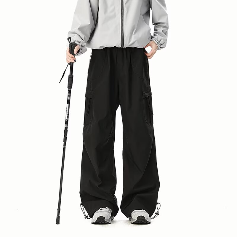 2025 Summer New Workwear Softshell Pants Men American Style Trendy Waterproof Loose Sports Outdoor Hiking Climbing Trousers