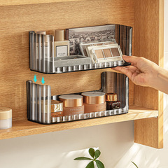 Mirror cabinet rear storage box narrow and thin bathroom sink storage box high-level cosmetic transparent storage rack
