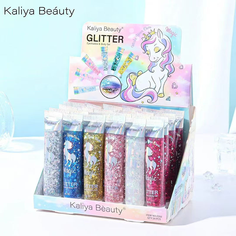 Nueva Sombra de Ojos Líquida Brillante de 6 Colores Ultra Brillantes para Cuerpo y Rostro, Gel Brillante de la Serie Sanrio
