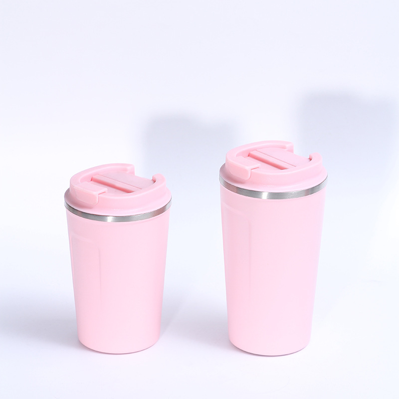 Casual 304 taza de vacío de acero inoxidable simple moda esmerilado taza de café hombres y mujeres pareja portátil taza al por mayor