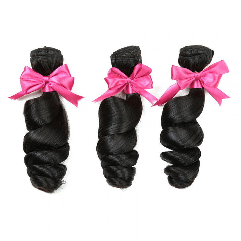 缅甸发真人发发帘顺发30inch Loose Wave Human Hair可褪色27批发