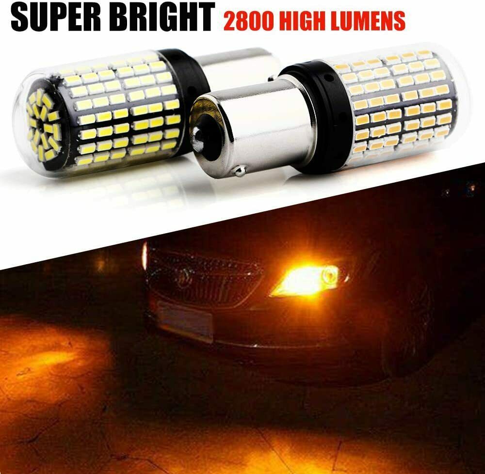 Auto LED luces de dirección luz de esquina 3014 144smd 1156 1157 luz de freno de alto brillo decodificación luz diurna