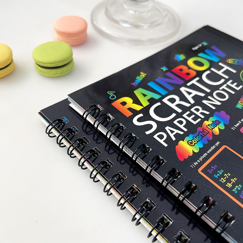 Cuaderno de pintura de agua de raspado colorido para niños Papel de pintura DIY dibujo creativo de raspado regalo de vacaciones graffiti