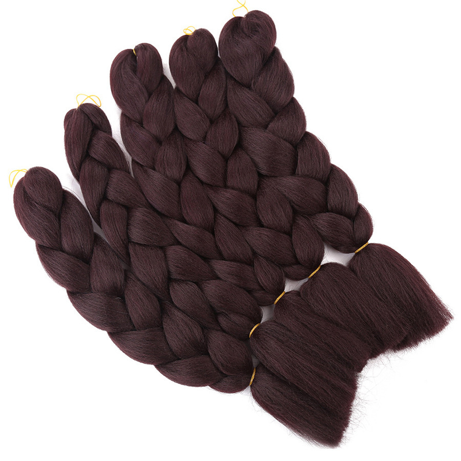 outre tinte fibra química trenza grande Jumbo trenza cabello 165g 82 pulgadas pelucas de trenza sucia africana
