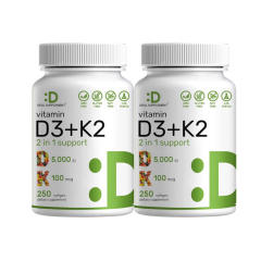 TK爆品D3+K2Vitamin二合一初榨椰子油复合物250粒补充剂软胶囊膳