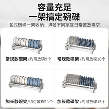 W1TR碗碟收纳架橱柜内置下水槽免安装抽拉碗盘沥水厨房放碗碗架置