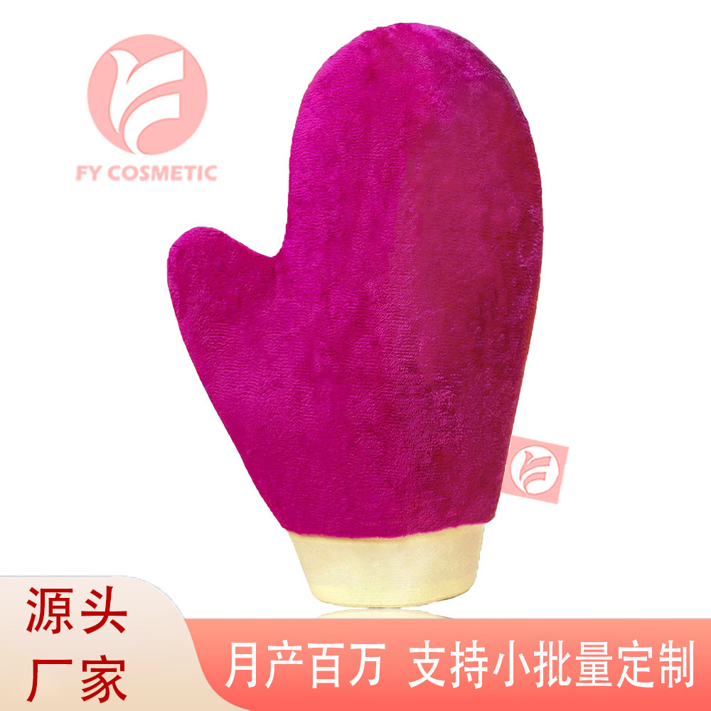 Cross-border new products apply sun cream mousse gloves self tanning mitt thumb oiled beautiful black gloves