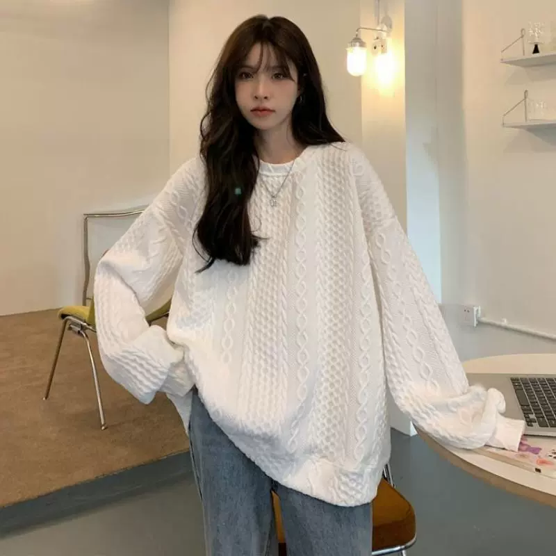 卫衣女设计感小众2025新款春春季oversize宽松韩版无帽外套上衣女