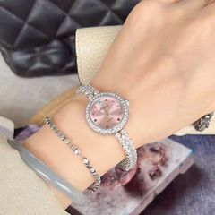 Mishali/Pearl Beaded Bracelet with Rainbow Stones Roman Dial High-End Women's Watch