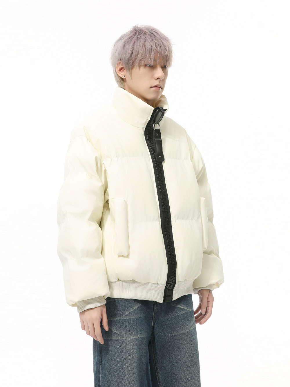 MTLCLOTHES Hombres| Nuevos productos de invierno, cuello de pie grueso, cuero PU caliente, ropa de algodón casual de moda, suelta