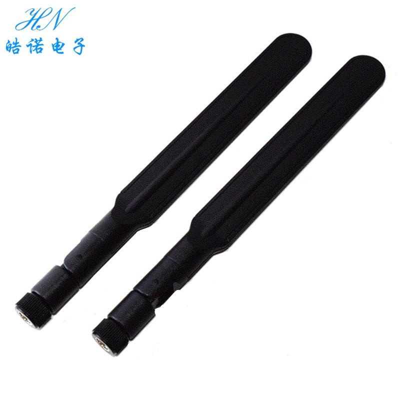 LTE 4G 3G GSM GPRS 2G全频段黑色天线8DBI船桨型扁平天线SMA内针