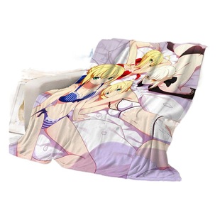 Source manufacturers digital printing blanket animation girl flannel padded blanket cross-border children's air conditioning blanket
