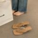 French Sandals Clip Flip-flops Fairy Shoes Summer Outer Wear 2024 New Simple Clip-toe High Heel Sandals