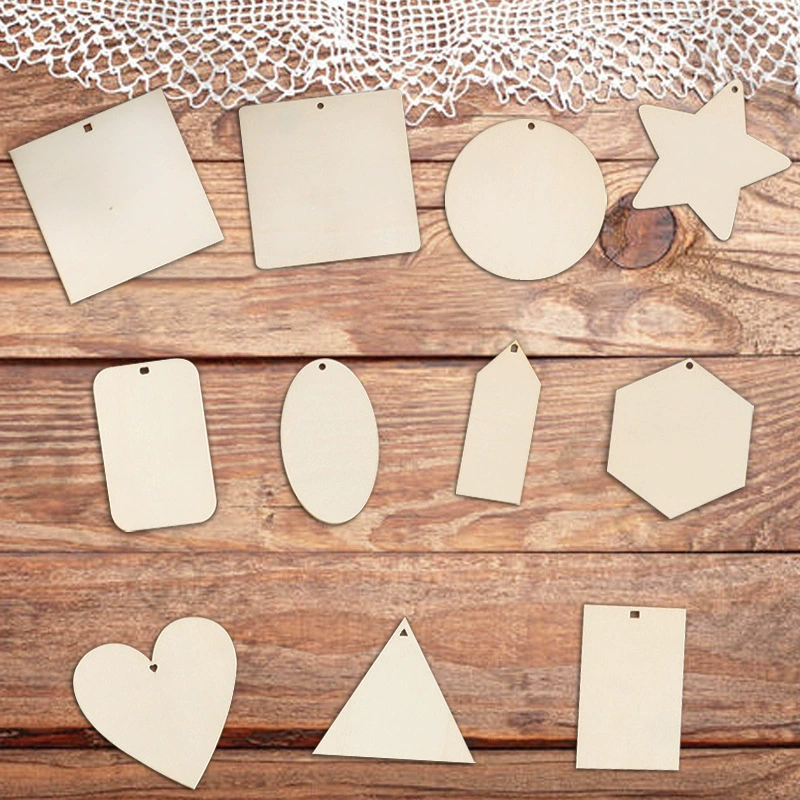 Круглая деревянная заготовка для творчества, ручная роспись, тонкая деревянная заготовка для лазерной резки, круглая деревянная заготовка