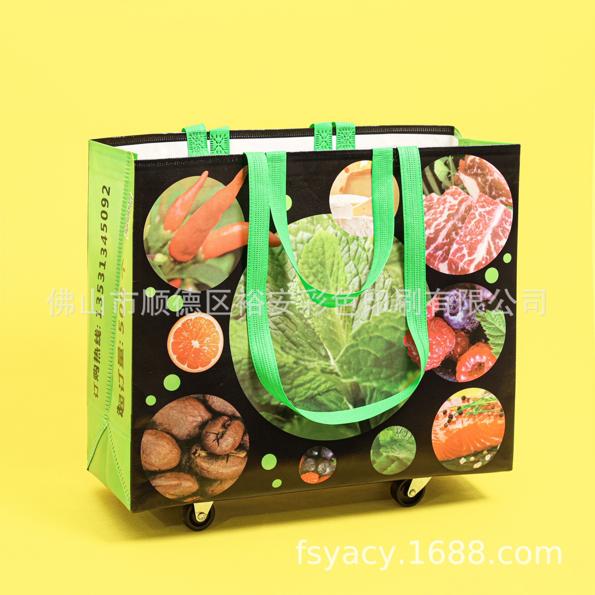 热卖新款脚轮手拉袋环保拉车广告宣传国内外万向轮定向轮纸袋纸箱