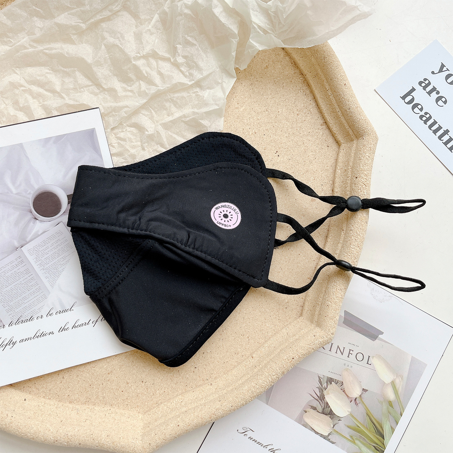 Estilo coreano máscara de cara completa de las mujeres 3D protección solar máscara de la esquina de los ojos velo de verano protección UV transpirable