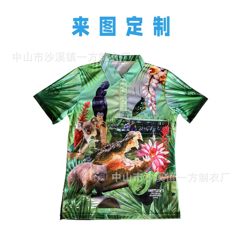 Поло-рубашки с полной печатью на заказ от внешнеторговой фабрики, футболки с цифровой печатью в европейском и американском стиле с индивидуальными лацканами.