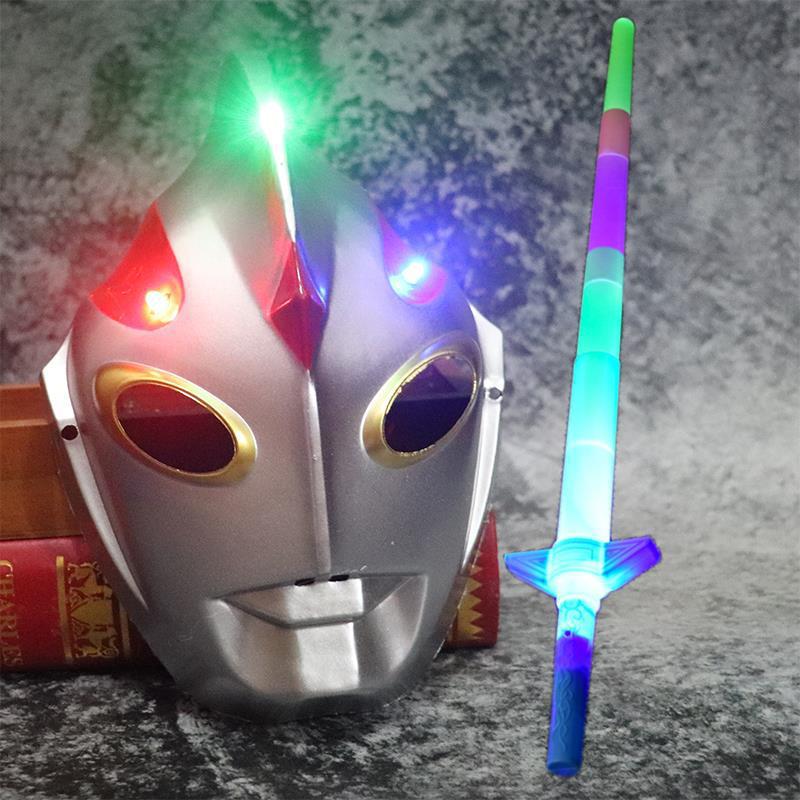 Cerro Autot máscara de niños luminosa máscara de casco de Digia Cerro armas juguetes para niños espada cuerpo