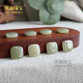 天然和田玉小放糖无事牌挂件男女情侣无字吊牌方糖方块玉石饰品