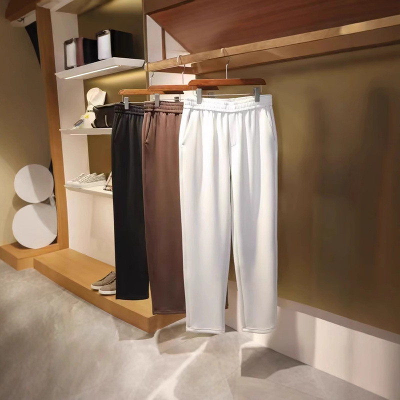 Italian Luxury Z Series 2025 Spring New Men's Outdoor Modal Blended Knitted Air Layer Casual Sweatpants