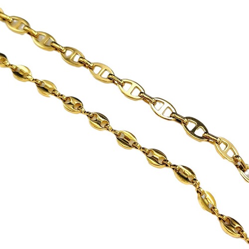 DIY handmade accessories new titanium steel Japanese chain non-fading pig nose chain vacuum electric 18K gold sweater chain