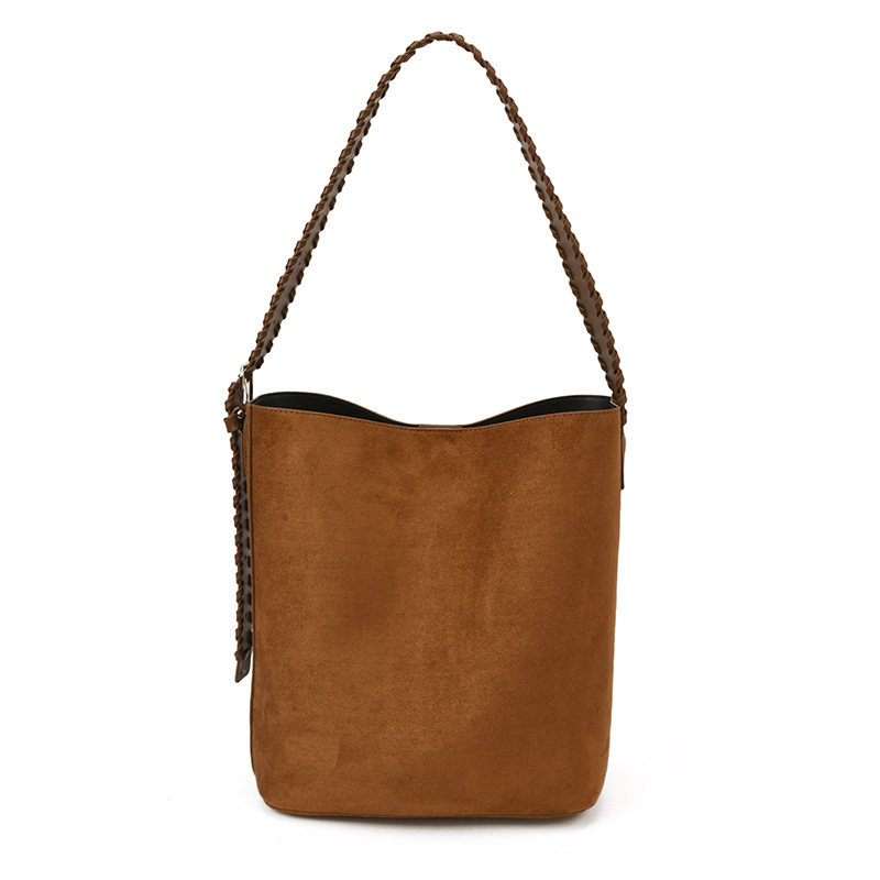 Bolsa de cubo de viaje de moda coreana para mujeres 2025, invierno nuevo temperamento, bolsas de brazo, bolsas de hombro de gran capacidad.