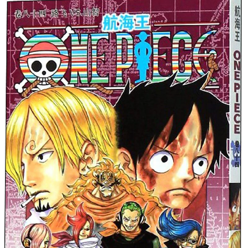 Подлинная манга-серия One Piece 1-108, аниме с горячей кровью, японский комикс, двумерная японская анимация
