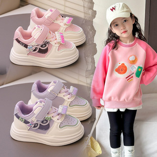 Girls' Sports Shoes 2025 Autumn New Soft Sole Cartoon Children's Shoes Casual Shoes Girls Princess Shoes Small and Medium Children's Shoes