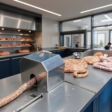 风干肠老火腿全套设备 液压商用灌肠机  蒜蓉肠亲亲肠生产线