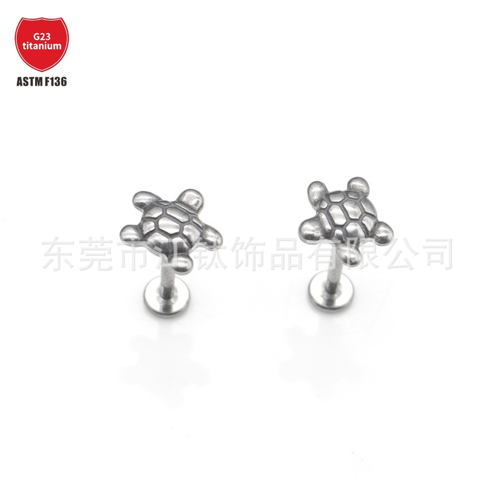 Pointed titanium steel lip stud product view