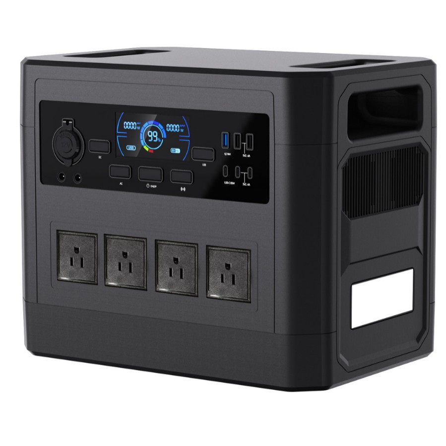 2400W / 2 grados de litio de hierro de litio de emergencia al aire libre certificación europea y americana 500W fuente de alimentación portátil de carga fotovoltaica fosfato de hierro de litio