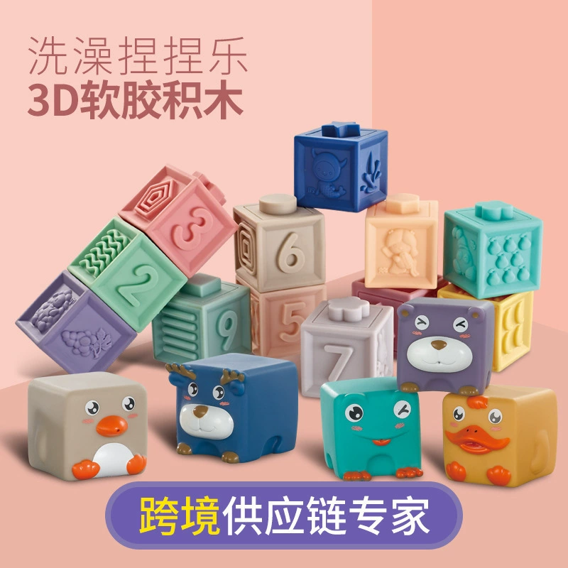 Constructor, Jenga, digital toy from soft rubber, Amazon, anti-stress