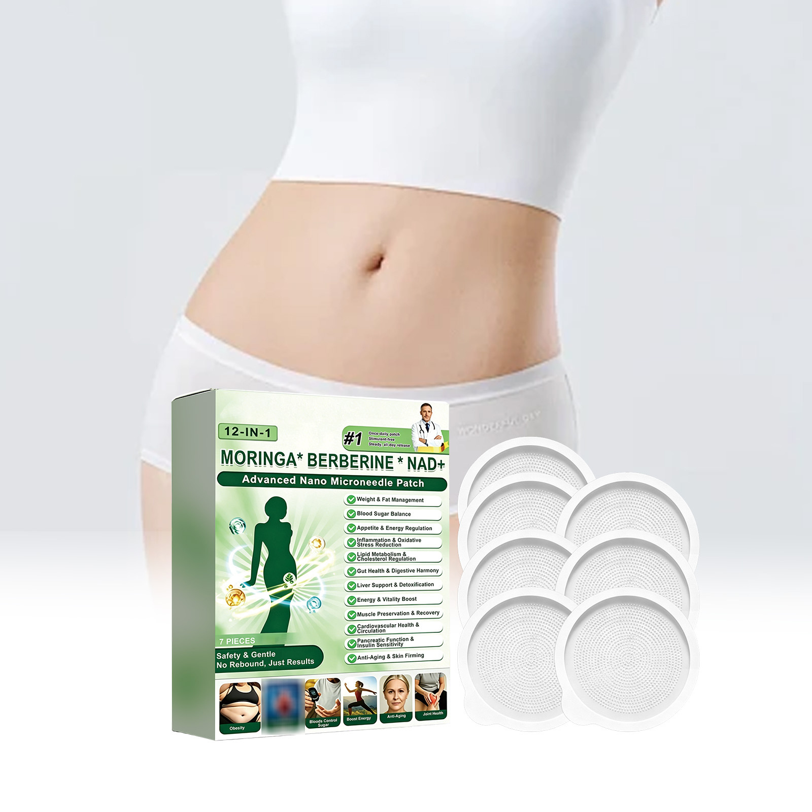 Body Care Patches for Daily Body Shaping, Showcasing Beautiful Curves, Refreshing and Breathable, Gentle on the Skin