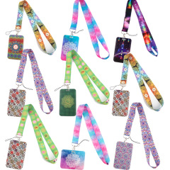 Dunhuang Aerobic Yoga Style Phone Strap Card Holder USB Pendant Bus Card Access Card Strap with Logo Printing