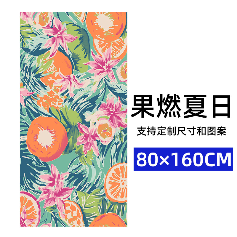 Suministro directo de fábrica de toallas de playa de microfibra para aumentar la absorción de agua de natación, no adherentes a la arena, la impresión de toallas de playa de secado rápido se puede personalizar