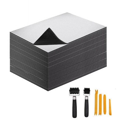 40*25cm 5mm square grid aluminum foil cotton for car soundproofing and insulation, suitable for car doors, trunks, chassis, and fenders