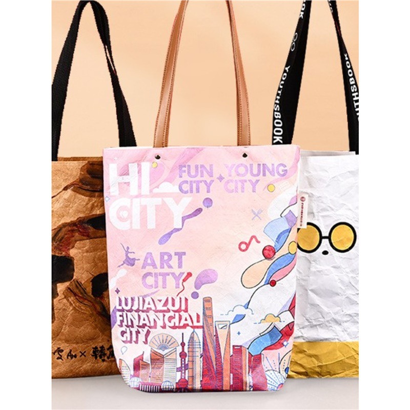 杜邦纸袋定 制手提环保袋ins防水撕不烂杜邦纸包定 做印图案LOGO